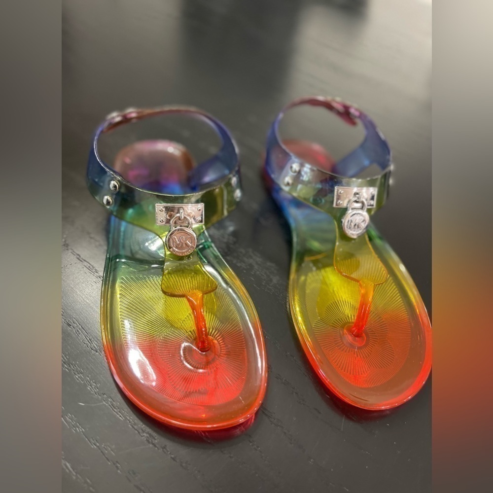 Girls Micheal Kors Rainbow Sandals